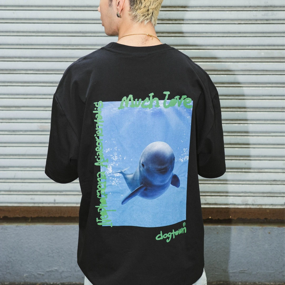 DOGTOWN 25SS南京系列江豚MUCH LOVE刺绣环保LOGO短袖TEE短袖T恤