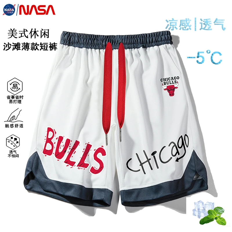 NASA联名公牛篮球短裤新款潮男士夏季薄款透气速干五分运动裤宽松