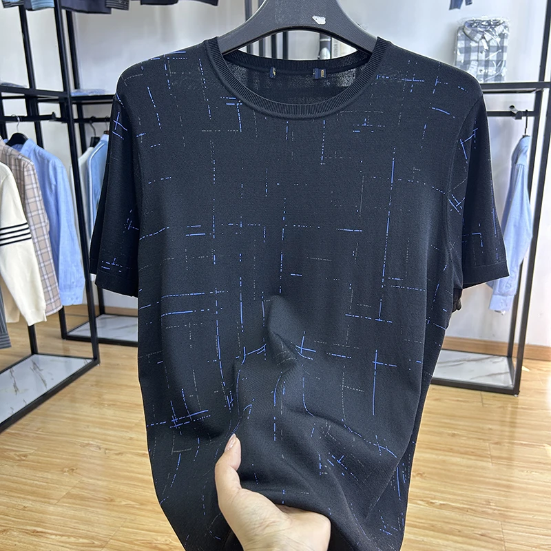 针织速干弹力料轻薄透气亲肤圆领短T套头短袖T恤 23XH0056