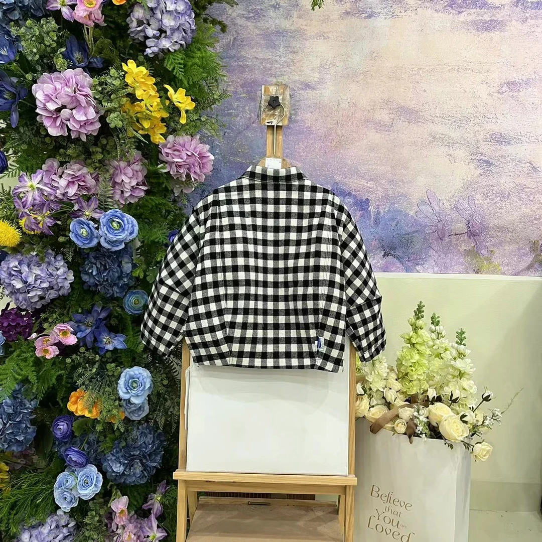 586D黑格外套1187