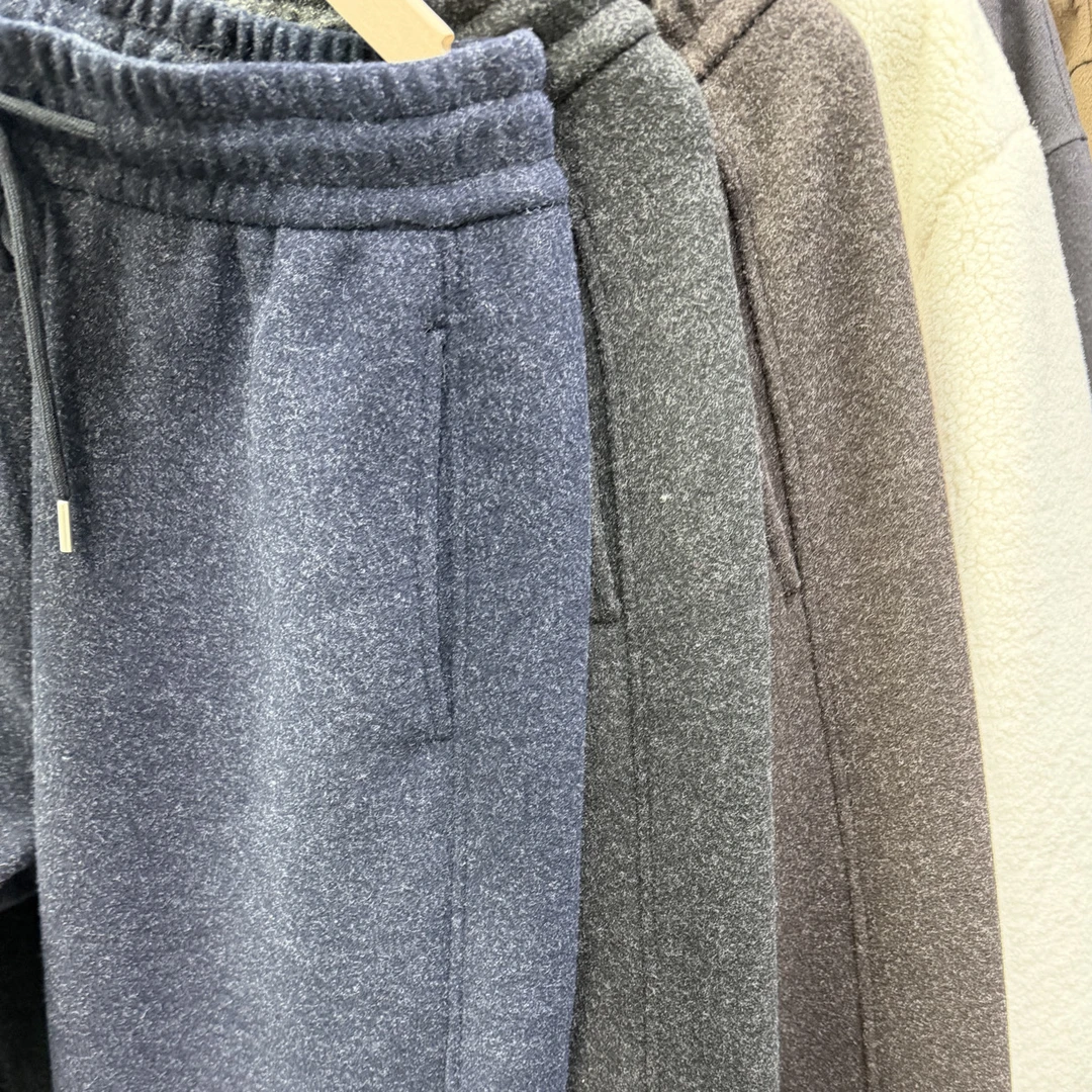 福利毛呢裤雪花加厚加绒休闲裤弯刀