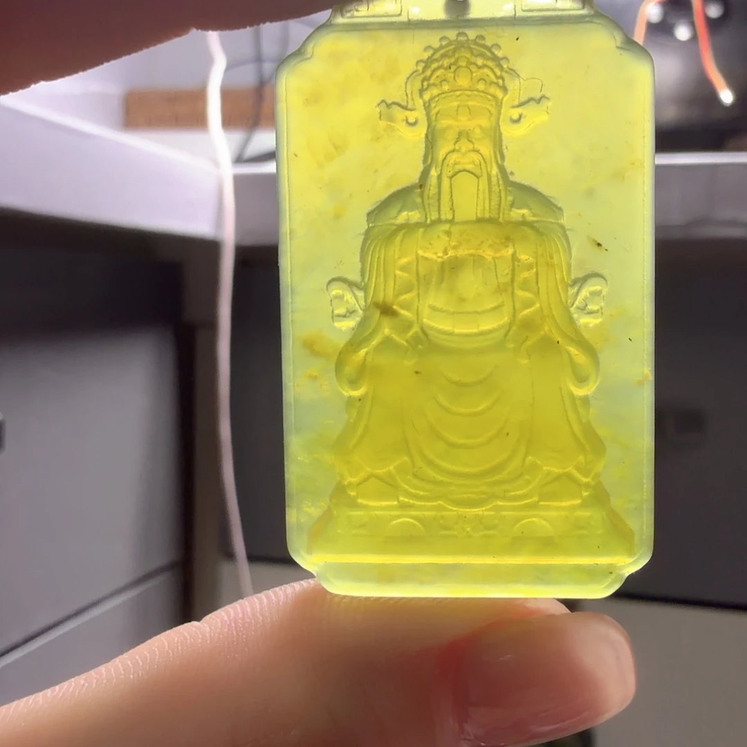 岫玉未镶嵌五爷黄金玉