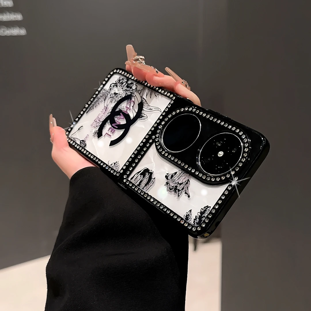 潮牌钻石适用华为pocket2折叠手机壳novaFlip华为PocketS保护壳女