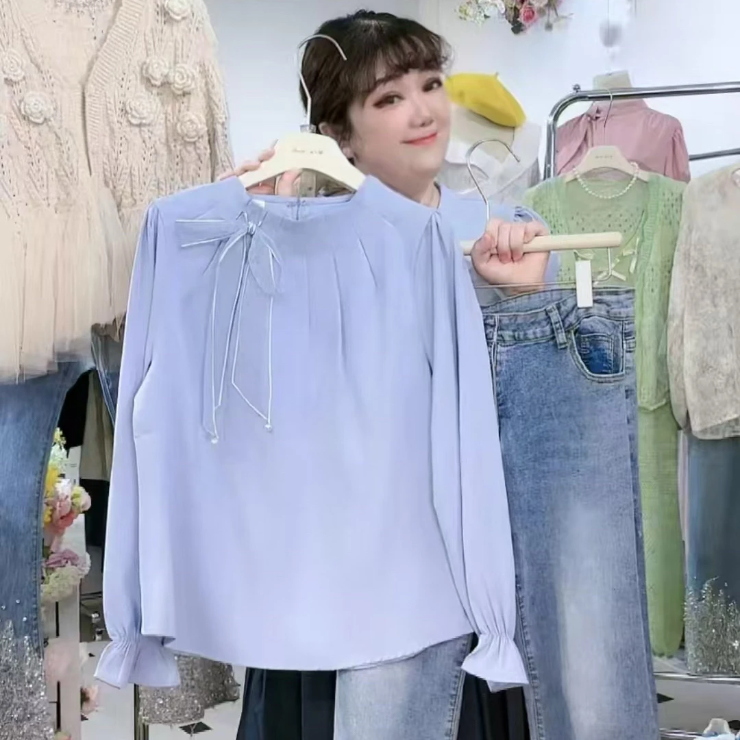 091设计感百搭减龄遮肉显瘦洋气T恤上衣小衫衬衫