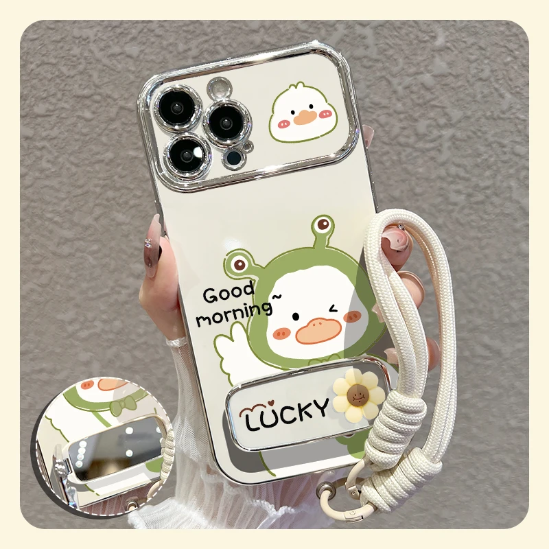 【苹果/华为/vivo/oppo/小米】适用青蛙小鸭大视窗手机壳硅胶防摔套