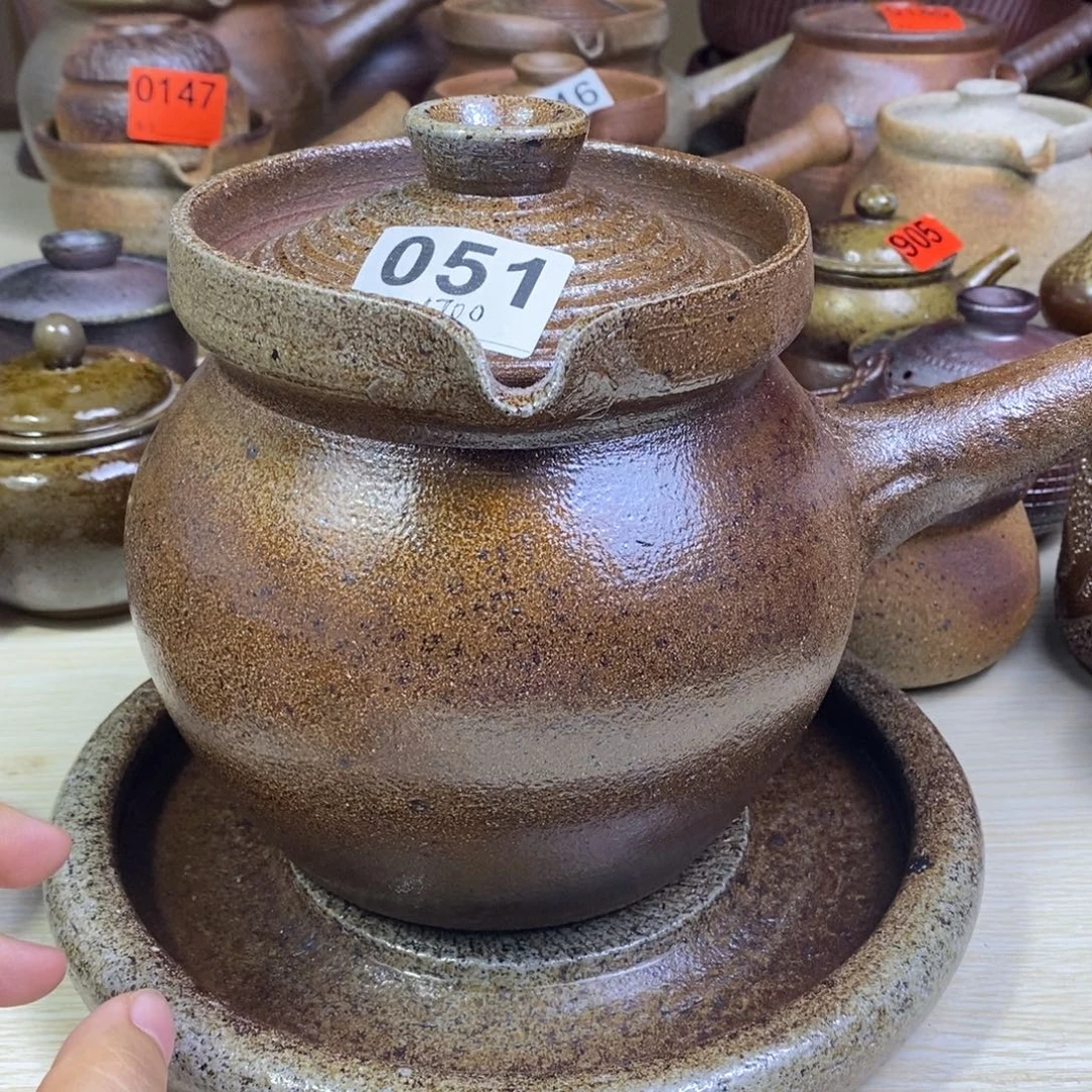 柴烧粗陶烤茶罐一物一拍1700