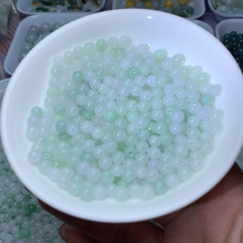 【闪购商品】未镶嵌翡翠手链卡5.3冰珠珠50颗