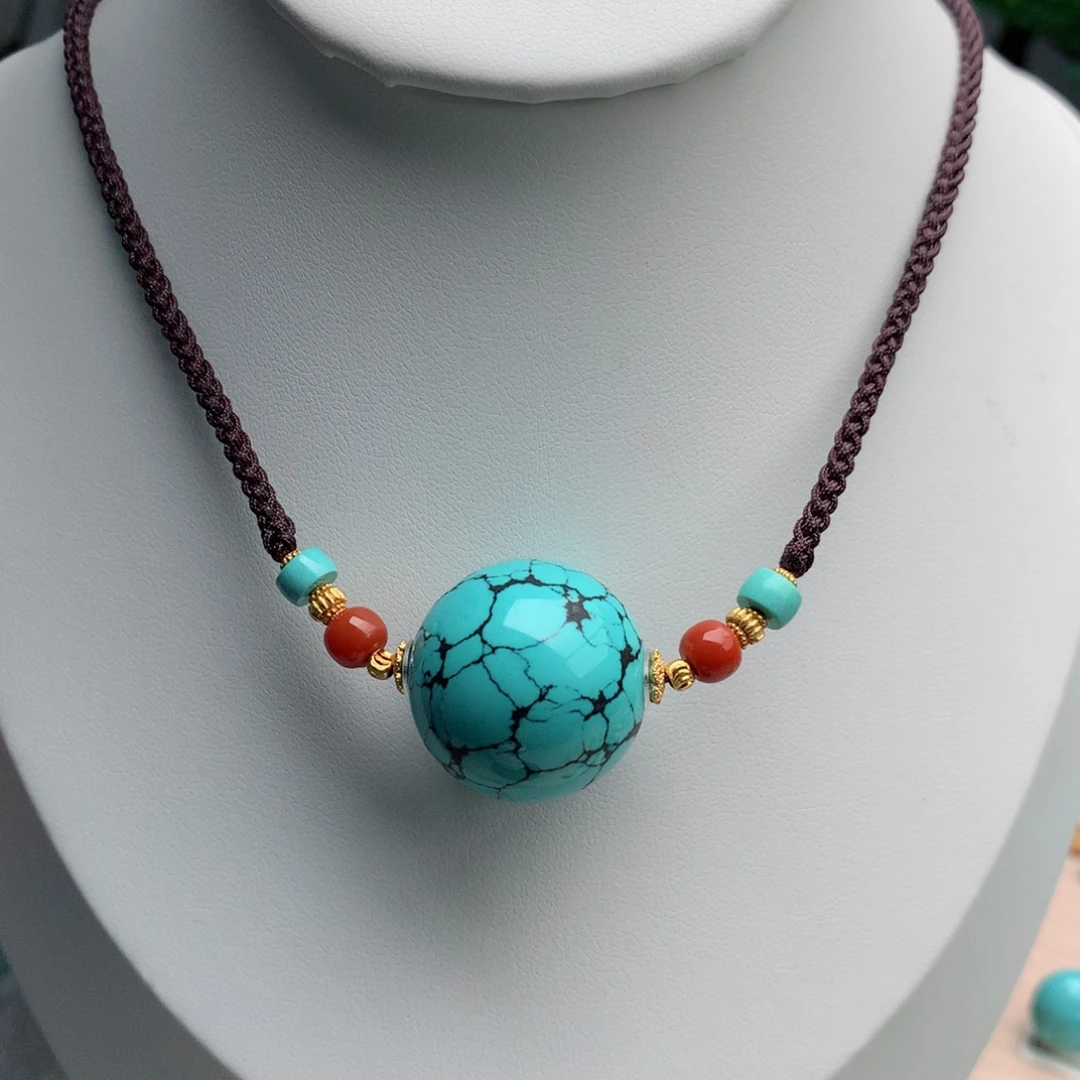 绿松石未镶嵌珠宝奇石23.8mm