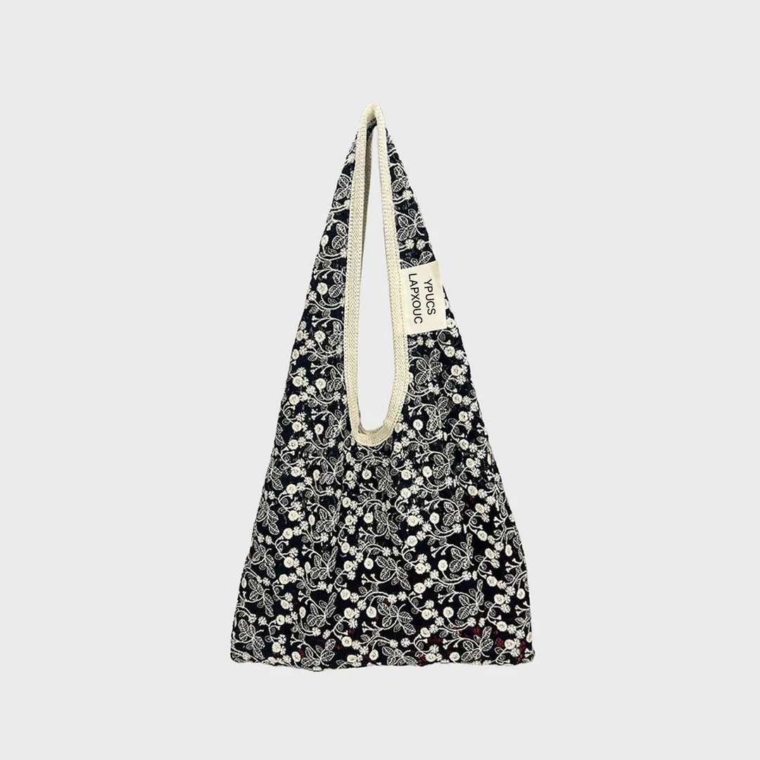 品牌2025春夏蕾丝镂空彩色钩织小众托特购物袋腋下包8106