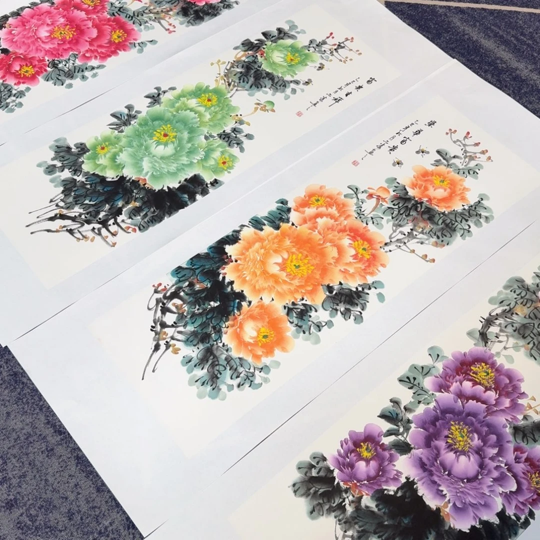 国画国画作品山水花鸟