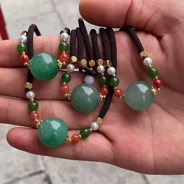 石英质玉（非洲翠）吊坠未镶嵌路路通吊坠卡18多样性发货拍一发一