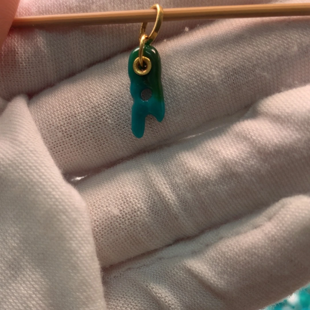 绿松石18K金镶嵌配饰j