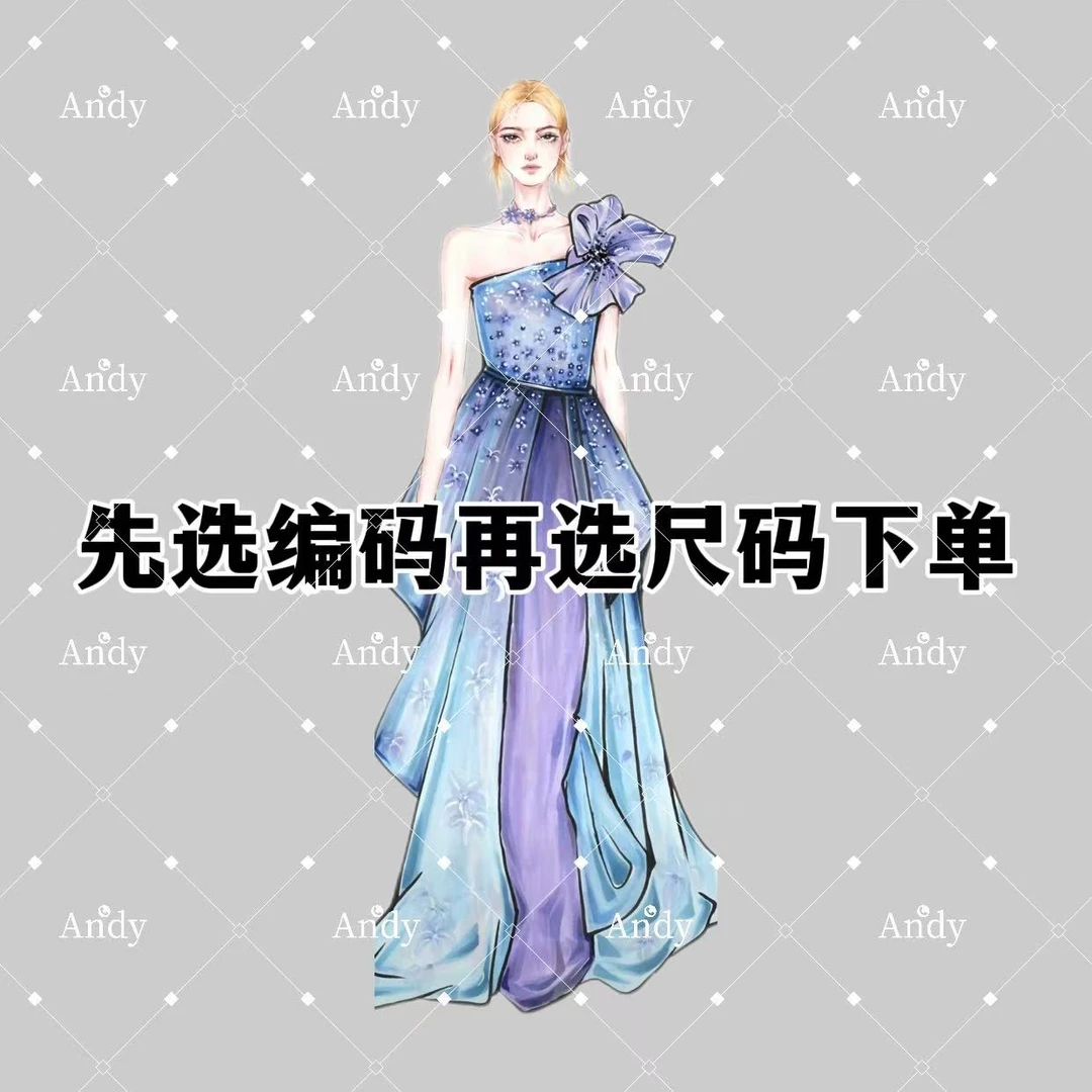 【直播间对应B编号去拍】新款连衣裙时尚洋气高档收腰女款长裙727