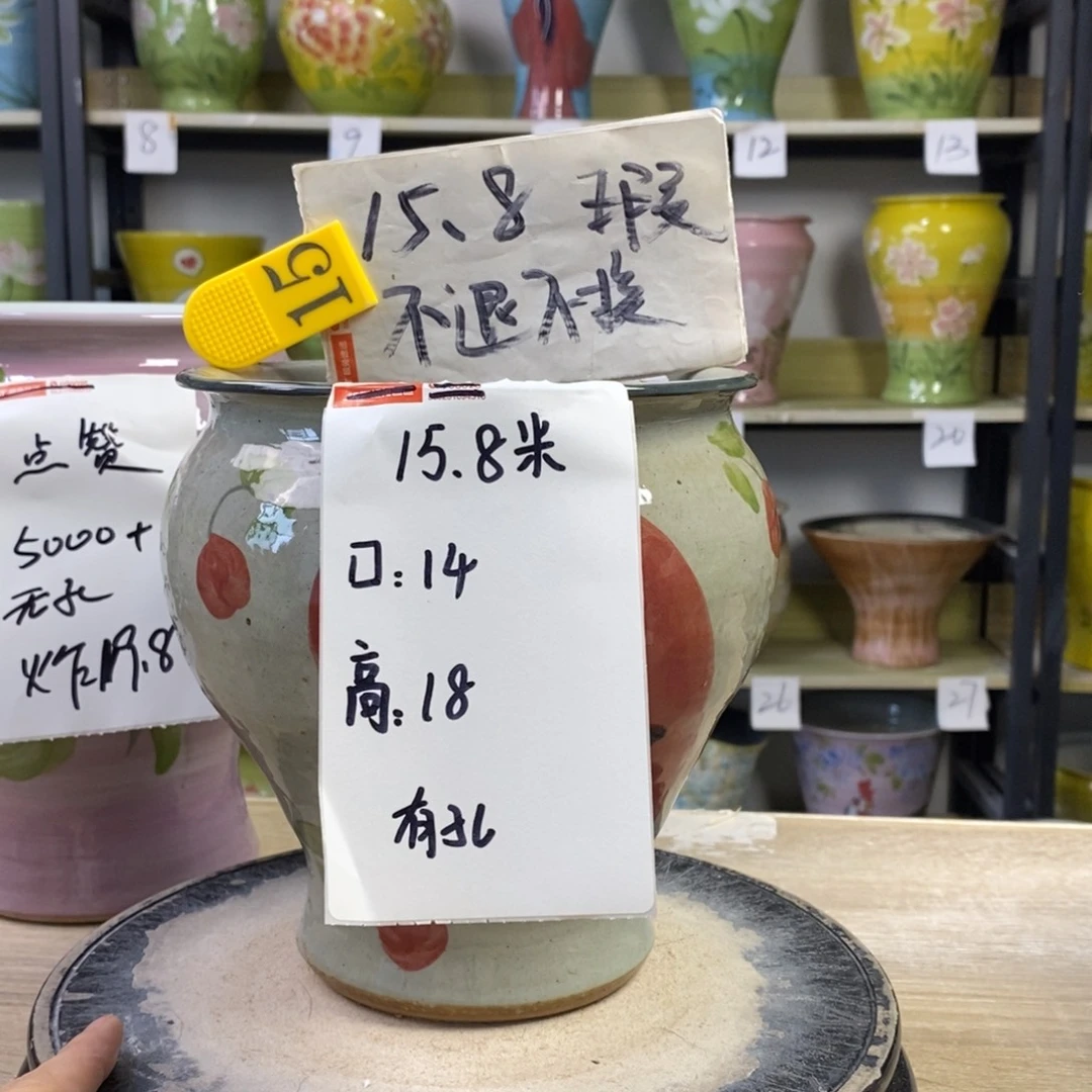 景德镇手工手绘陶瓷花盆