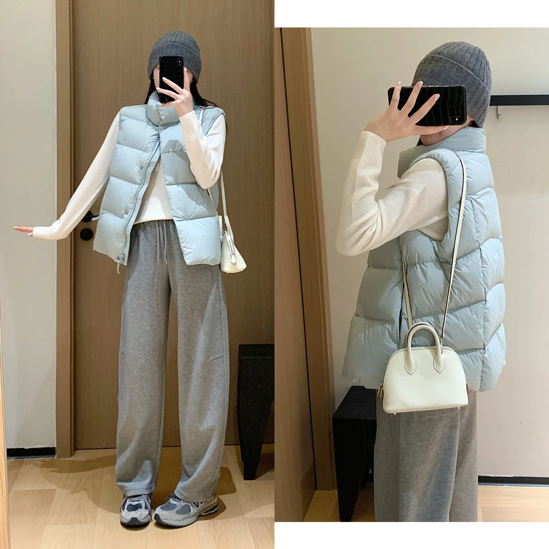 大叮自制【鸭绒小暖包】哑光三防新标90白鸭绒磁吸扣羽绒马甲！S6348