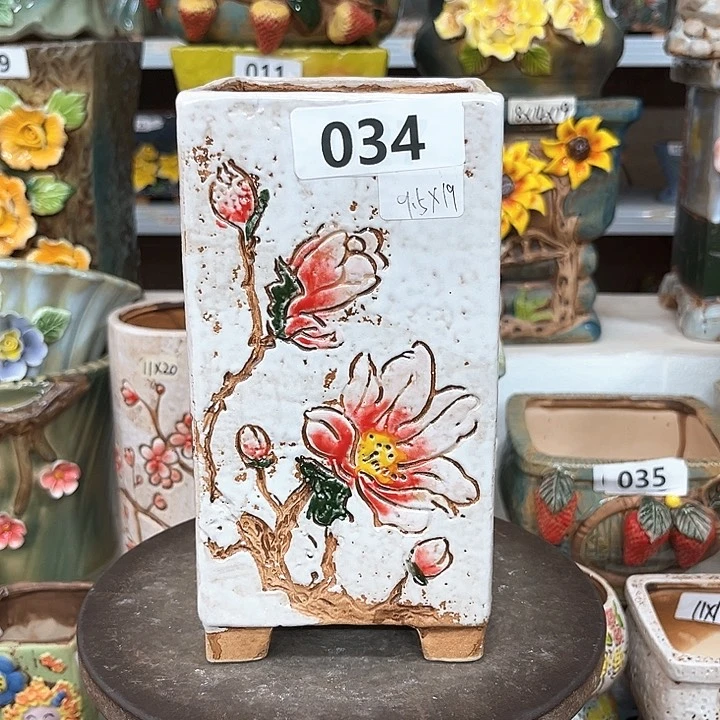 紫砂花盆粗陶材质多肉花盆