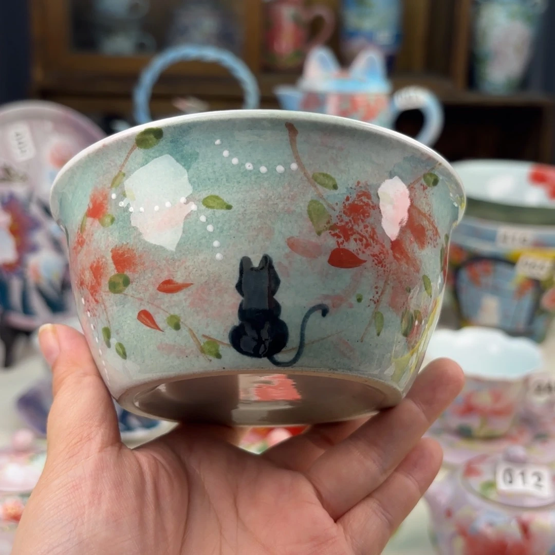 景德镇手绘高温釉下彩陶瓷茶具