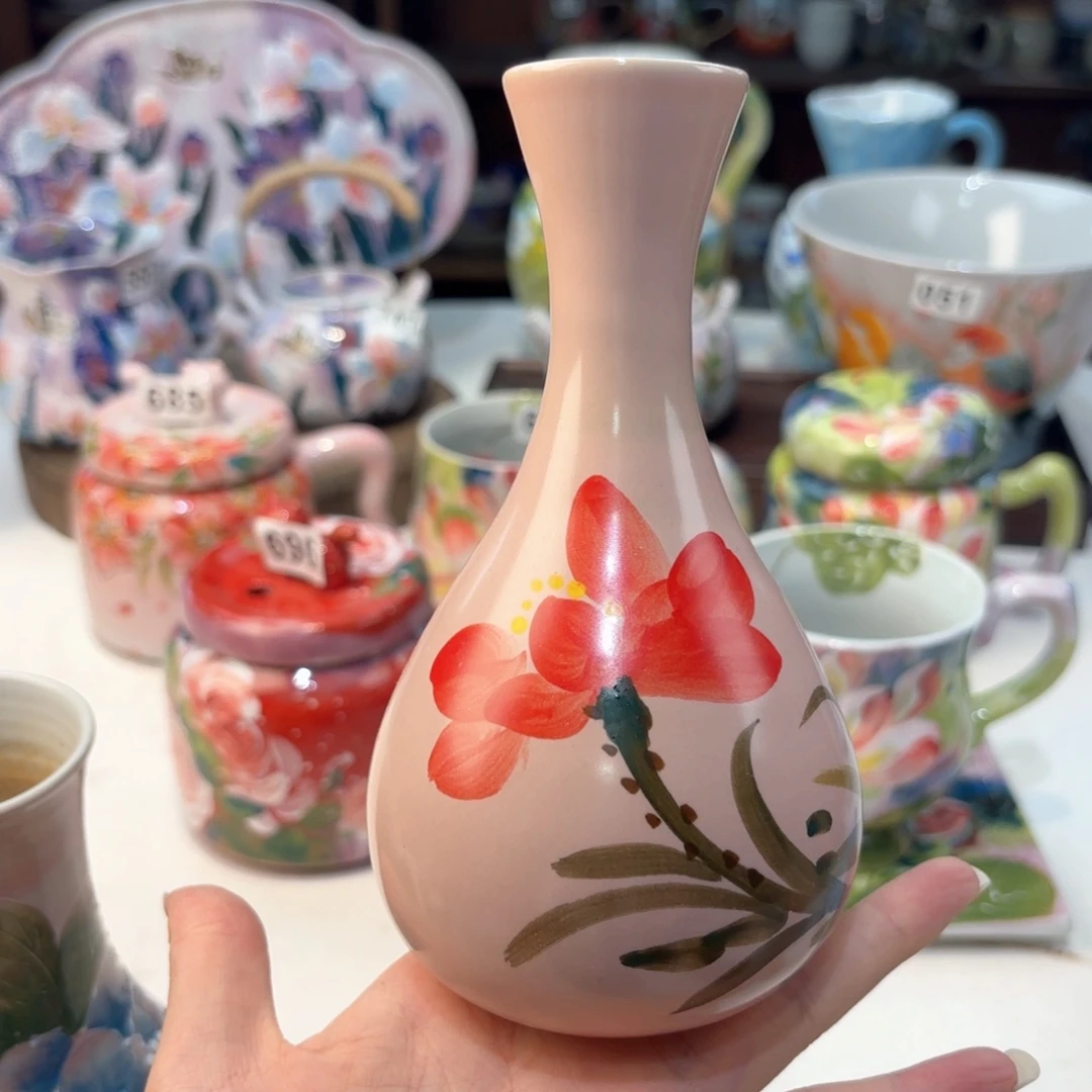 景德镇手绘高温釉下彩陶瓷茶具