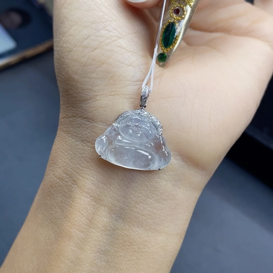 【闪购商品】翡翠颈饰18K金镶嵌18号 高冰玻