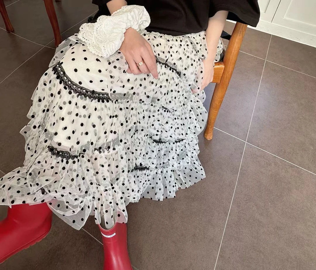 深圳南油高货蕾丝百褶蛋糕显瘦洋气半身裙ZZ