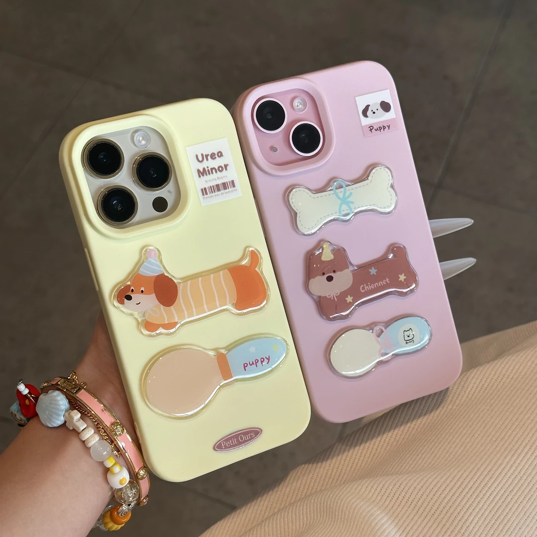 欧克里里滴胶勺子骨头狗狗适用苹果17手机壳vivoppo小米15华为p70