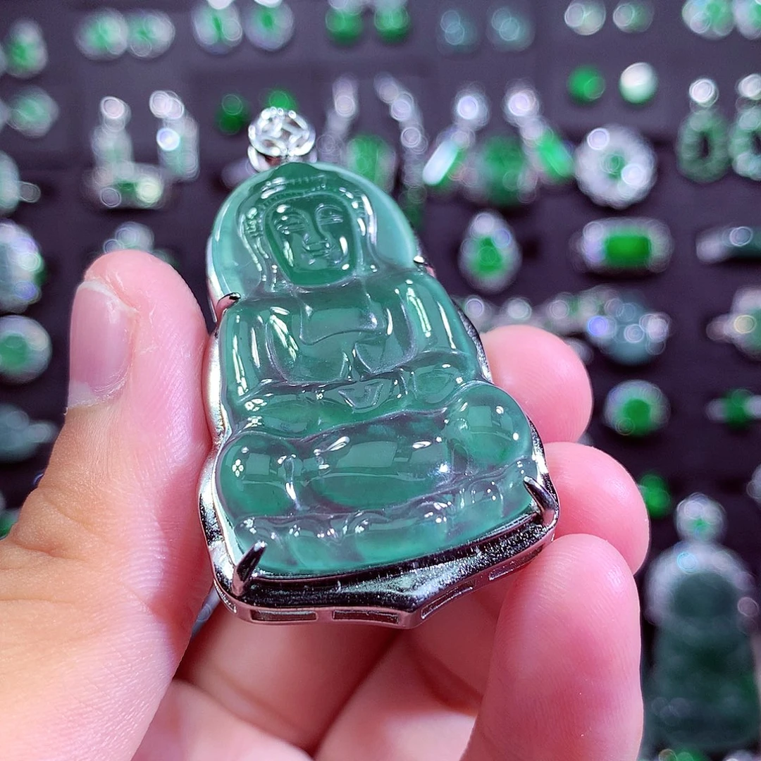 颈饰未镶嵌翡翠天然