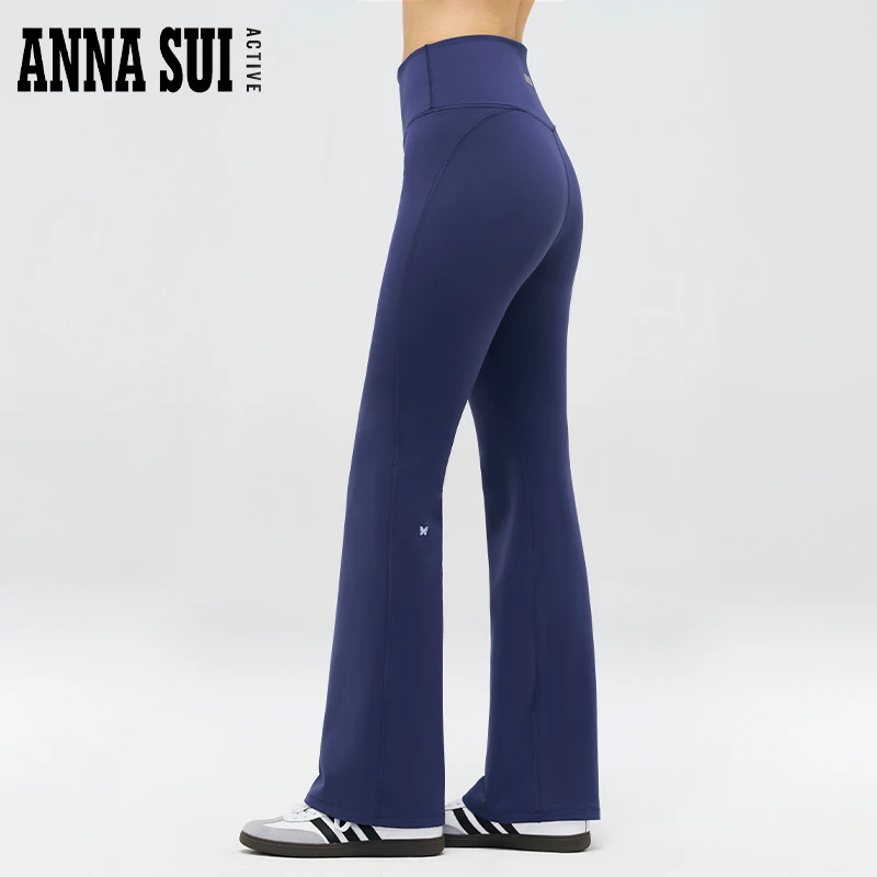 ANNA SUI安娜苏运动微喇修身休闲运动长裤显瘦25131200A