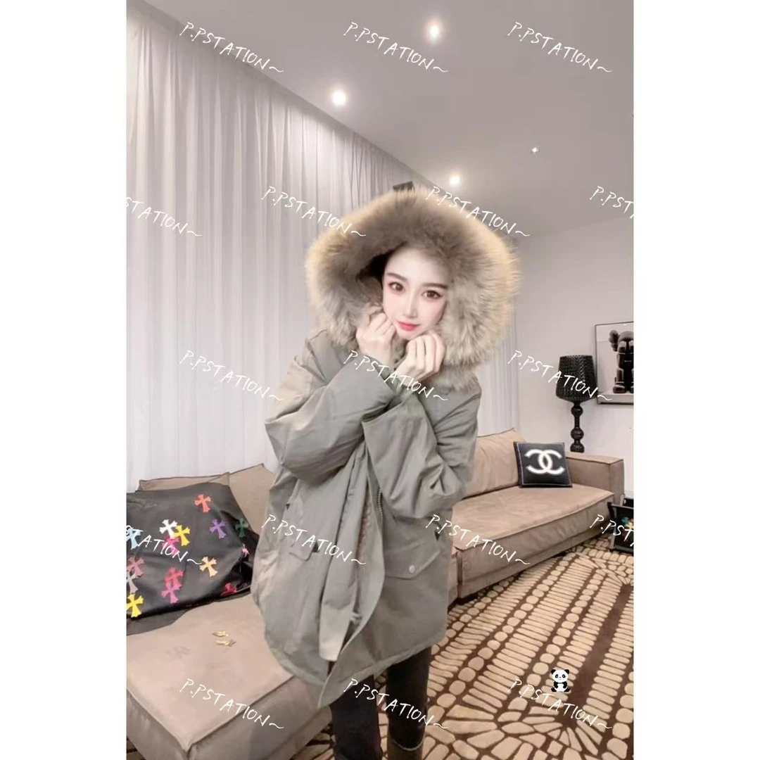 PP 2025 | 松间听涛 琥珀流光风米黄羽绒轻奢毛领可拆派克服59010