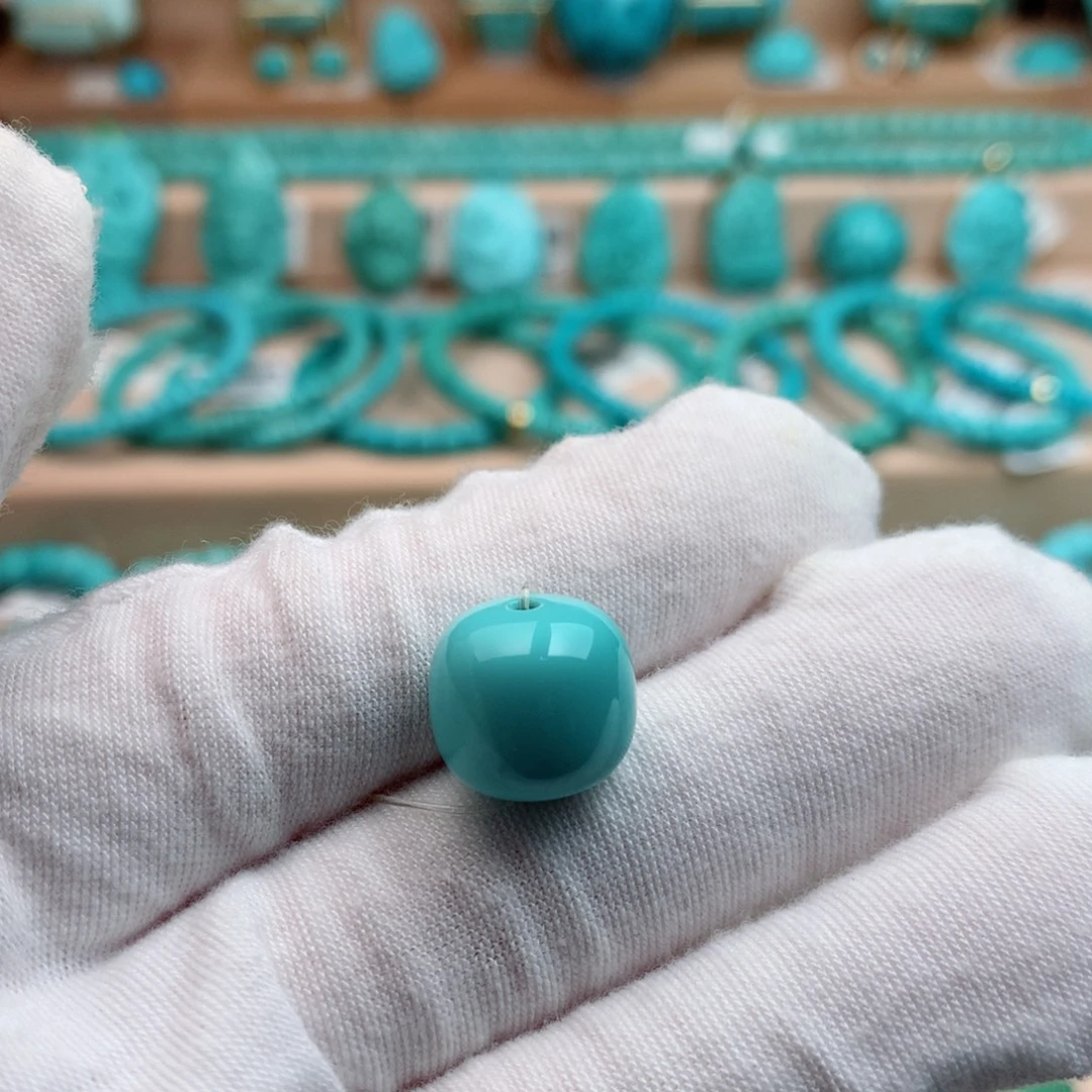 未镶嵌绿松石珠宝奇石13mm