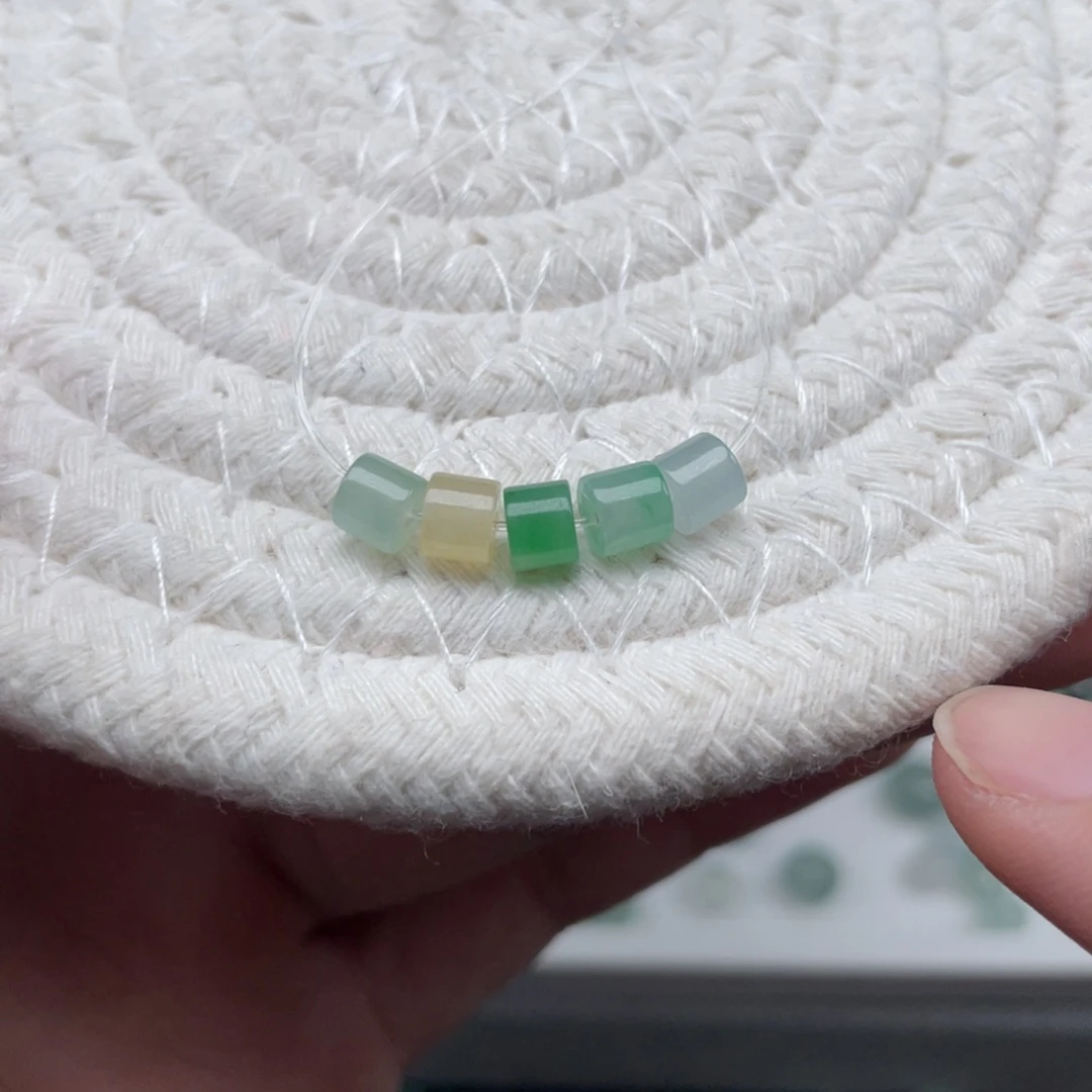 翡翠散珠天然翡翠 多宝桶珠5-4