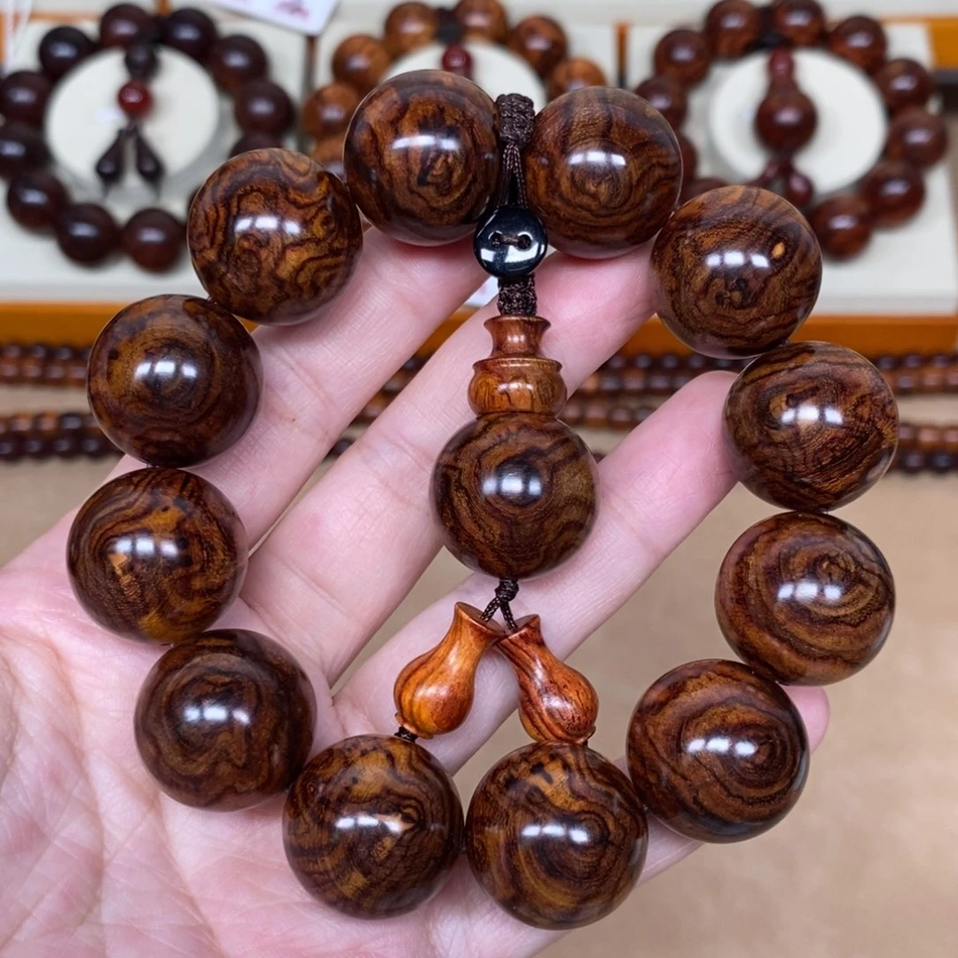 手串/手链黄花梨/降香黄檀孔雀开屏