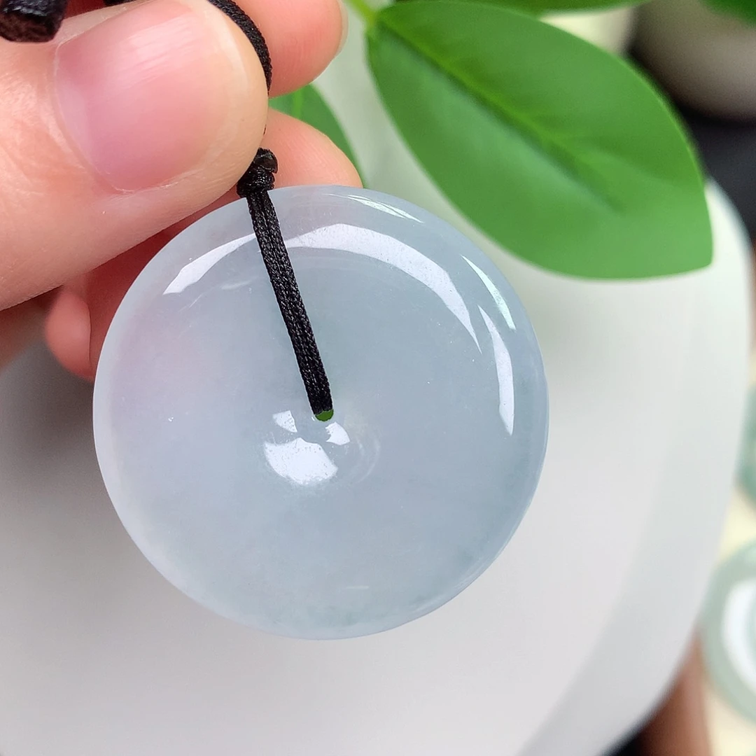 颈饰未镶嵌翡翠平安扣 34.6-5.9mm