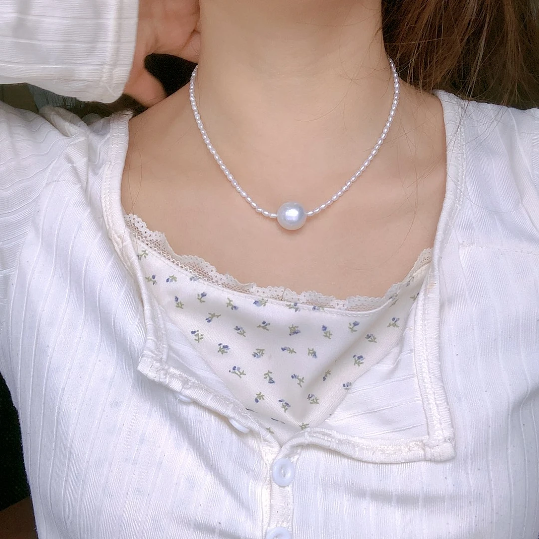 银S925镶嵌耳饰淡水珍珠