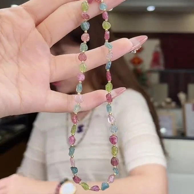 05440816/未镶嵌碧玺手机链多样性发货