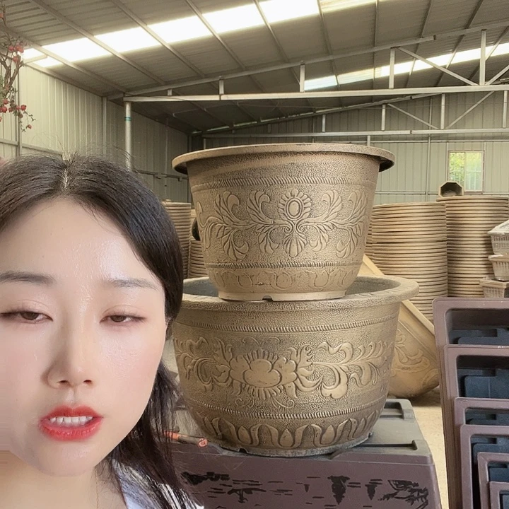 圆形60花盆2个有孔