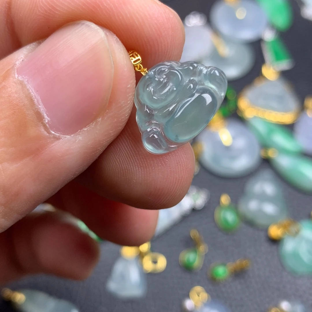 【闪购商品】翡翠18K金镶嵌颈饰翡翠