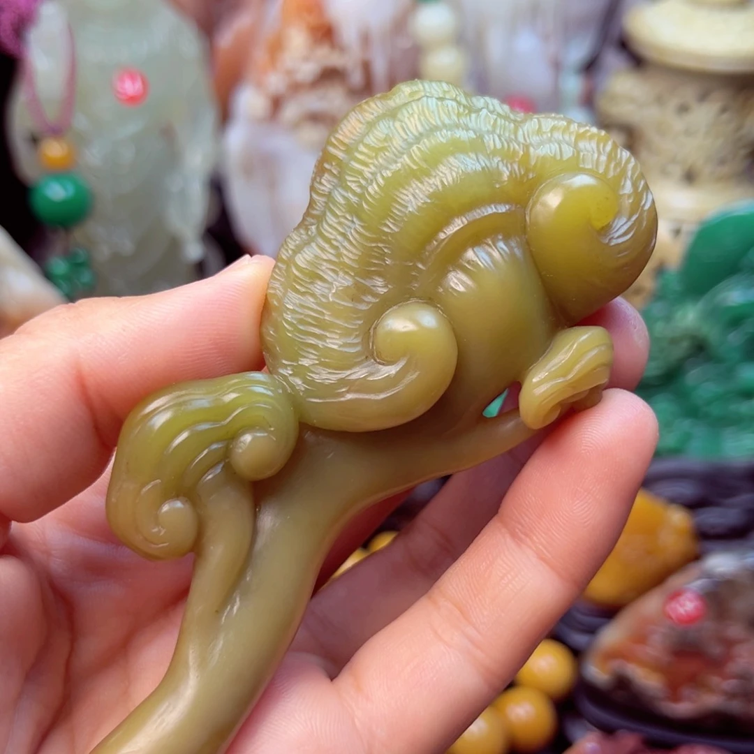 寿山石灵芝手玩件