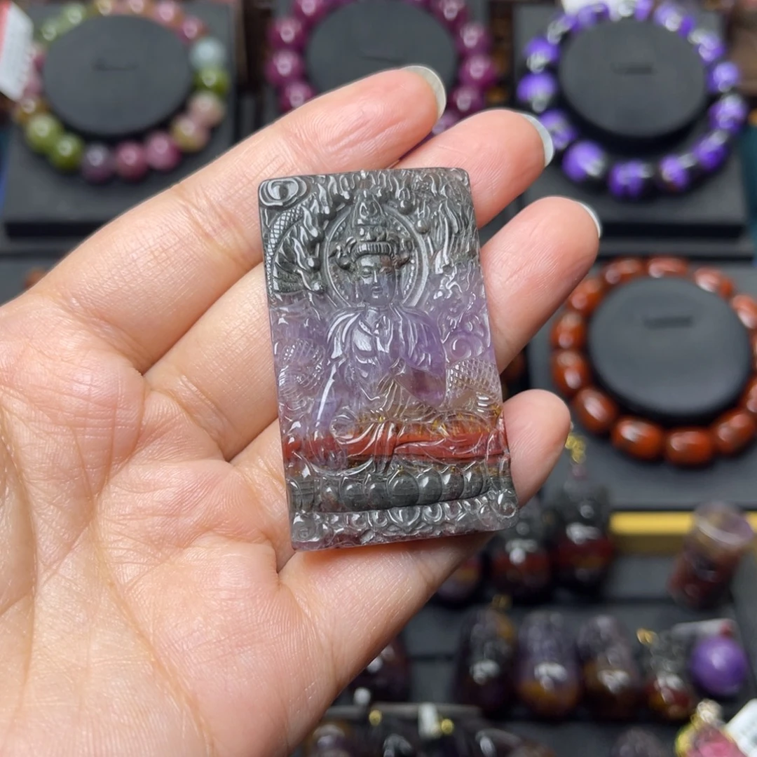 手链未镶嵌水晶极光四色吊坠