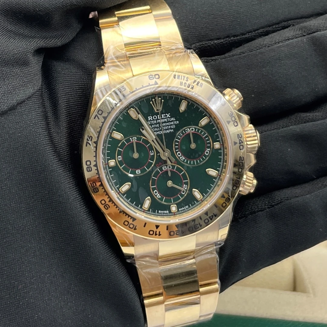 未使用 Rolex/劳力士 迪通拿116508/22年全套绿金迪40表径18K黄金