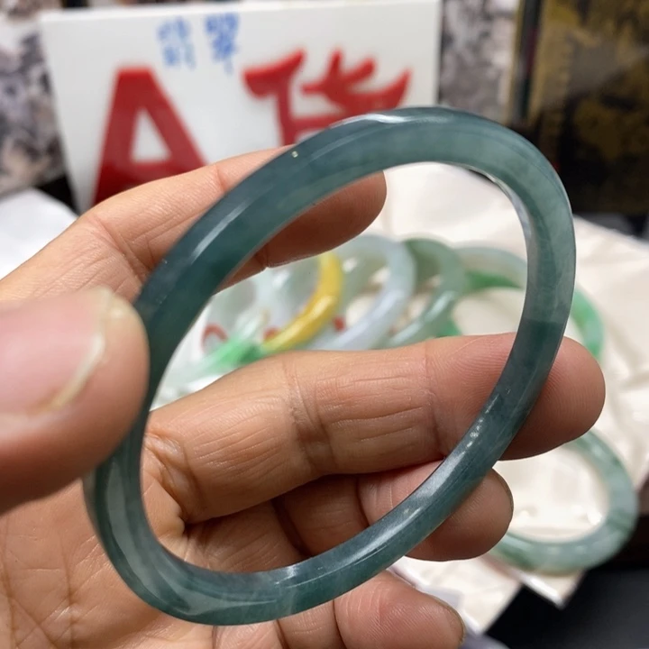 翡翠未镶嵌手镯翡翠手镯57-59，卡4 +