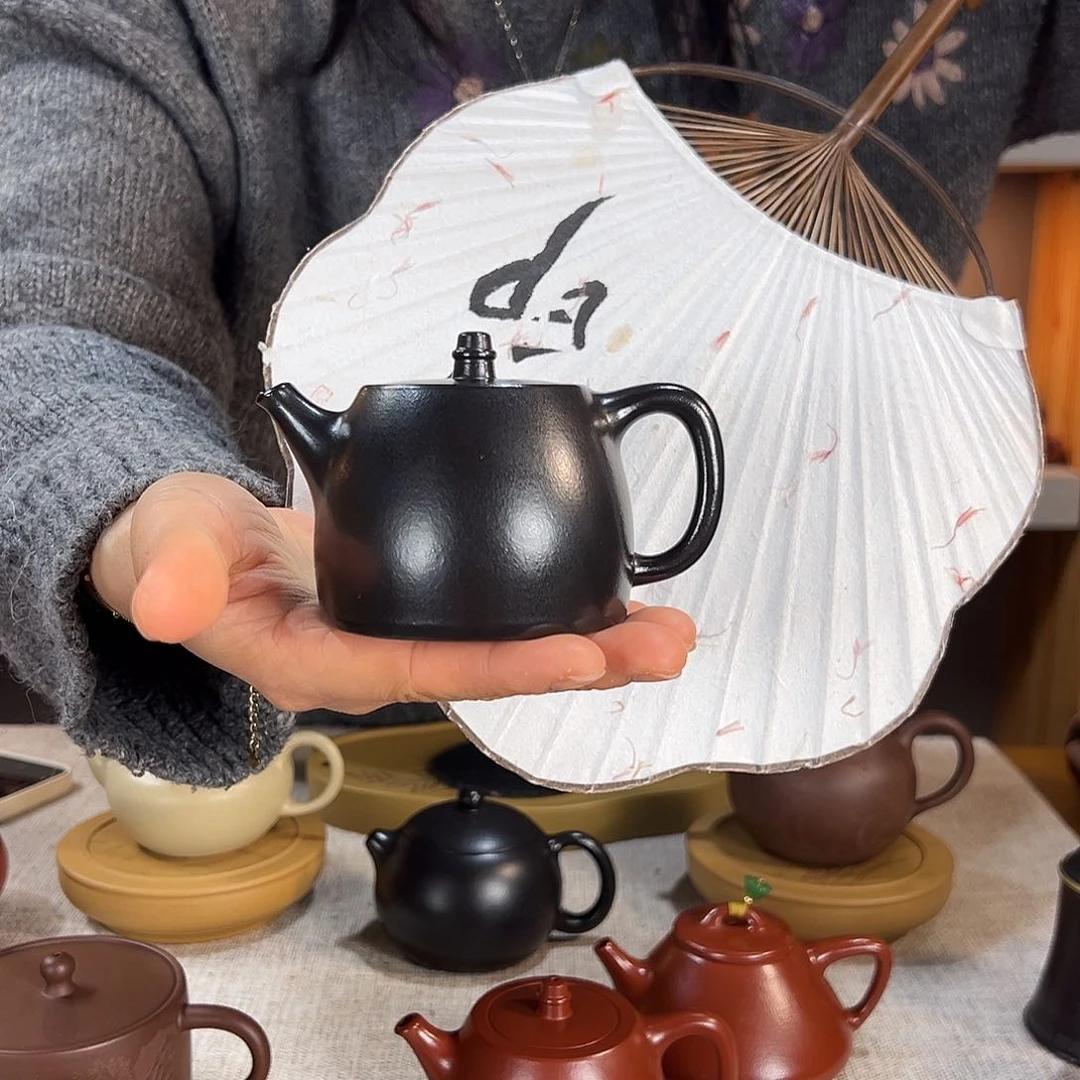 紫砂茶壶大***?朱泥焐灰 汉铎 150cc