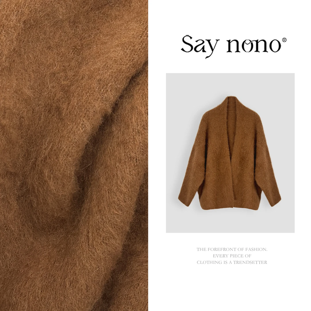 懒猫nono│Saynono 进口骆马绒羊驼拉绒纱奢暖矜贵上衣 Z71772S