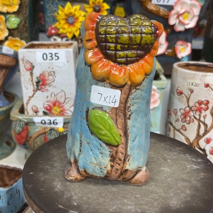 紫砂花盆粗陶材质多肉花盆