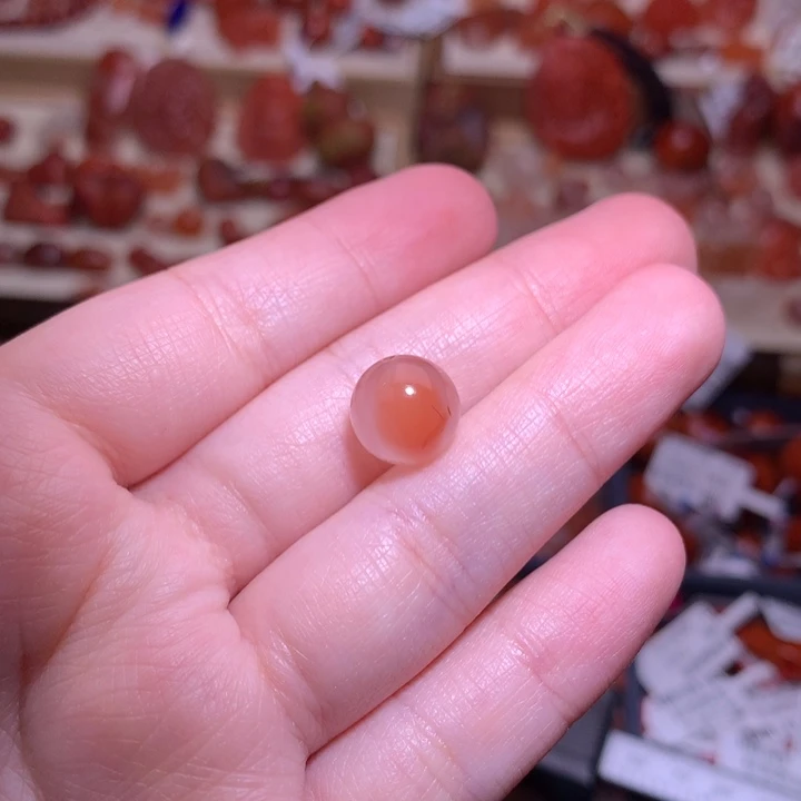 南红玛瑙未镶嵌珠宝半成品冰飘单珠