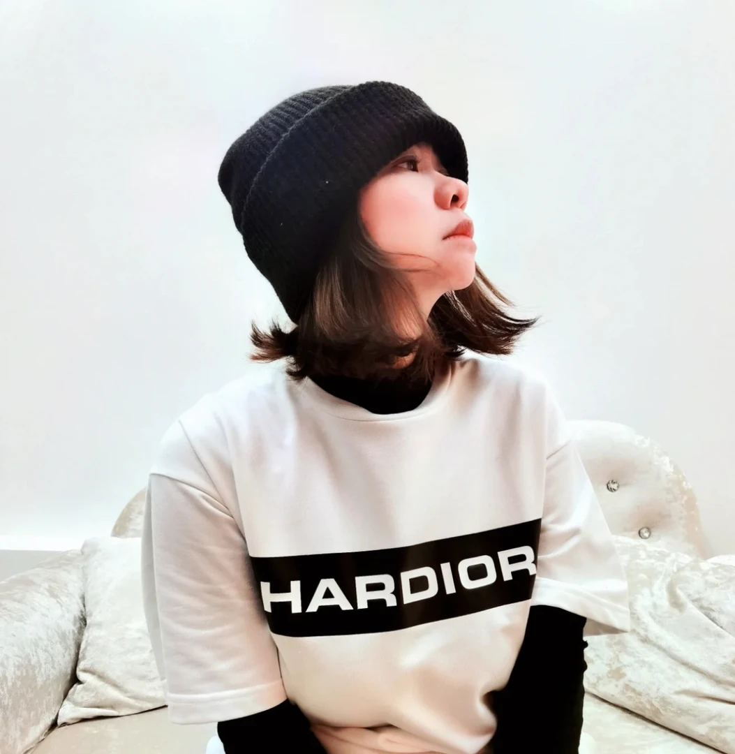 99新 DIOR/迪奥 迪奥/Dior 黑白标语字母logo短袖 M码 99新