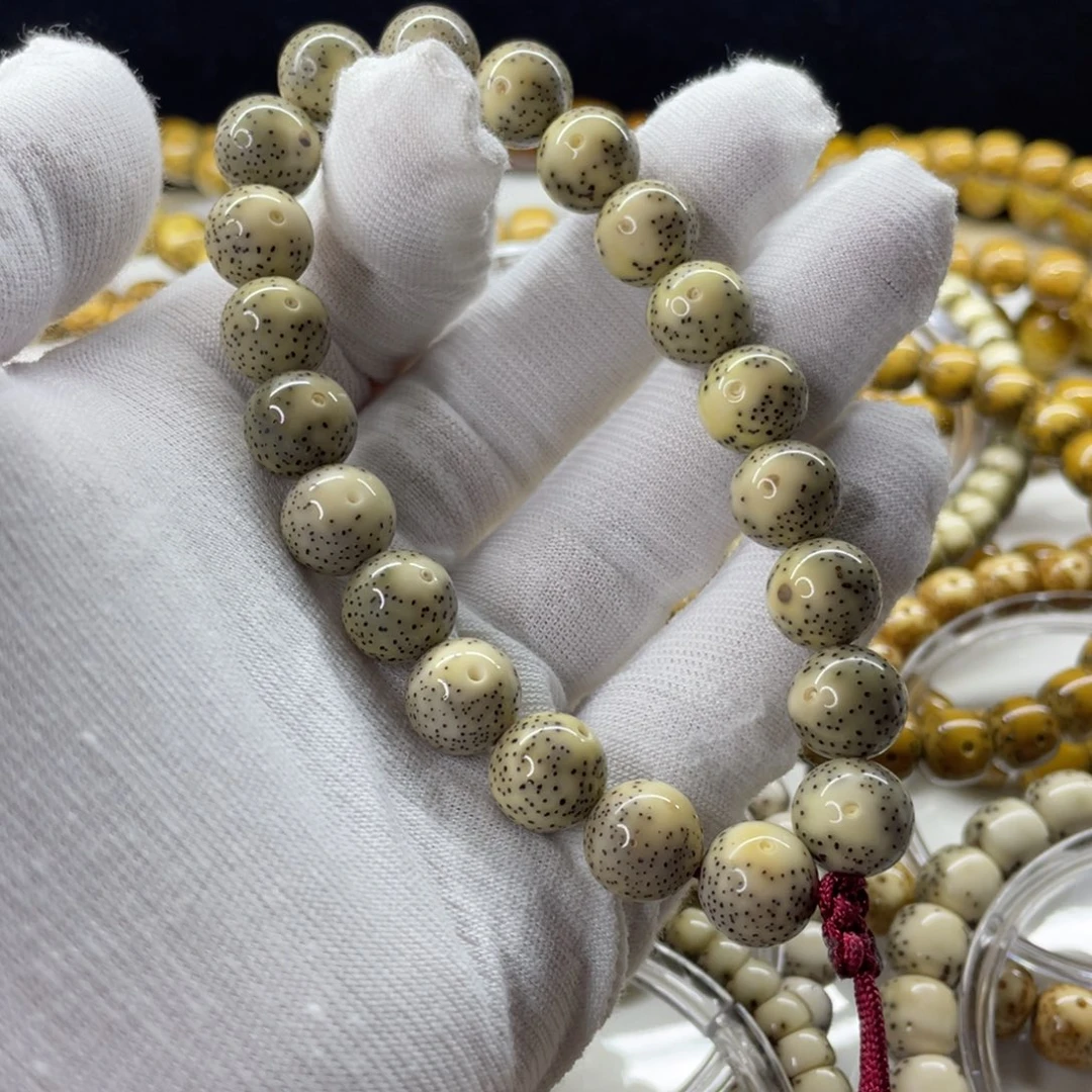 星月菩提手串糯冰11圆双留白小细星