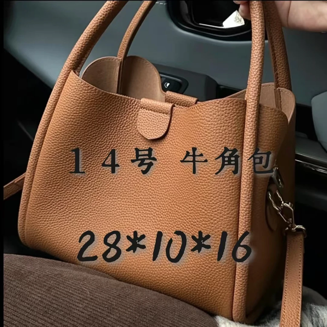 W  014号 女士轻奢百搭轻奢风环保单根单肩包牛角包 A9006-2
