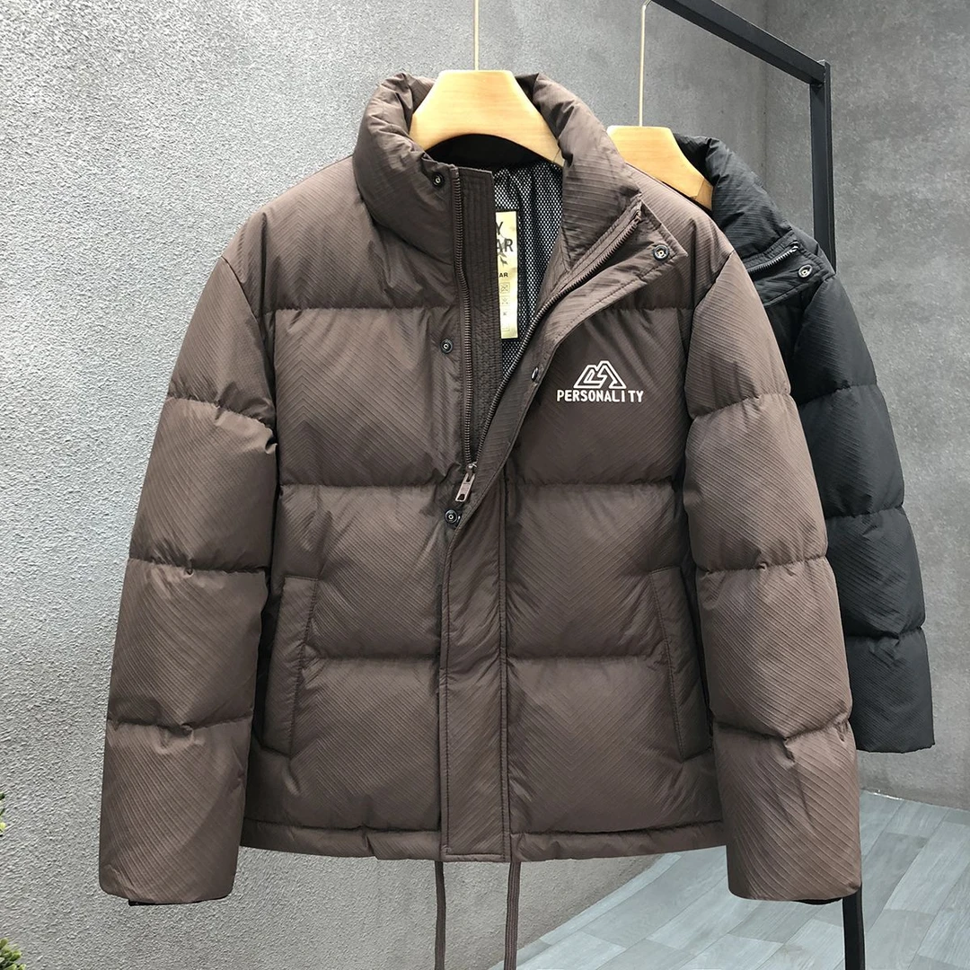 『清货价』高级感咖色立领防寒服男式正品加厚保暖外套9121