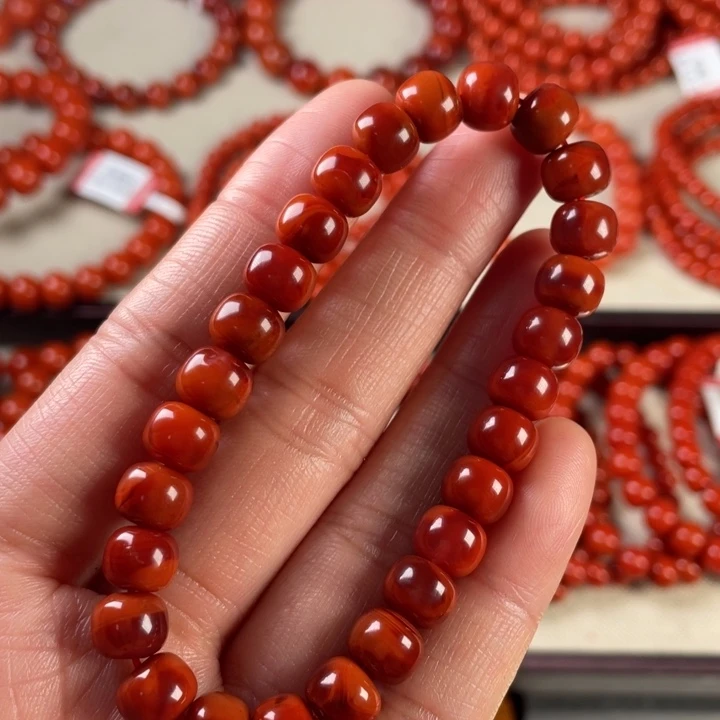 南红玛瑙手链未镶嵌