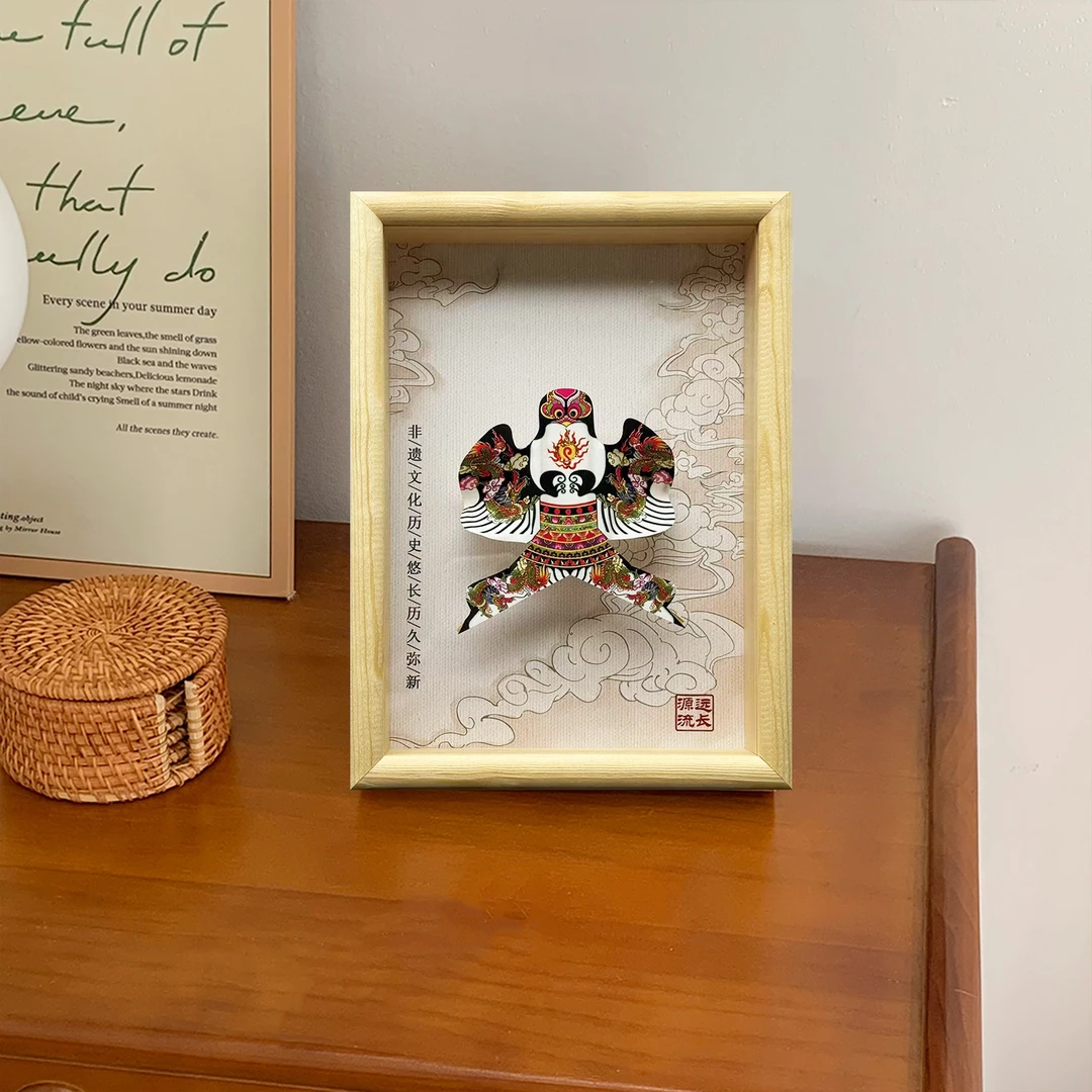 潍坊非遗风筝创意相框摆件客厅卧室办公室手工桌摆创意风筝1623